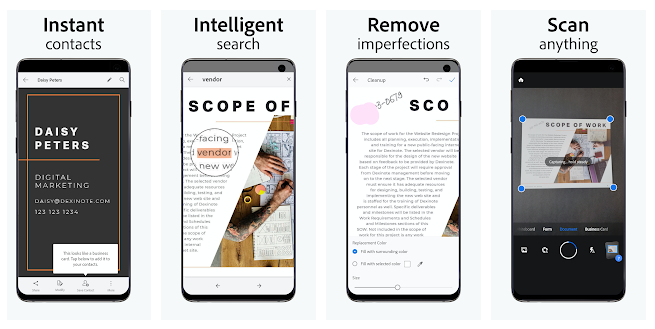 تطبيق Adobe Scan لتحويل الصور الى ملفات pdf
