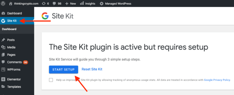 شرح إعداد إضافة site kit by google لربط منتجات جوجل بموقعك ووردبريس